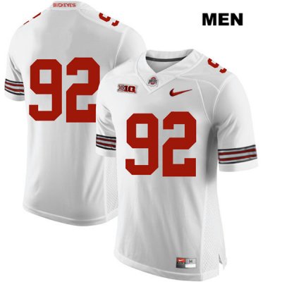 Men's NCAA Ohio State Buckeyes Haskell Garrett #92 College Stitched No Name Authentic Nike White Football Jersey SP20R66PW
